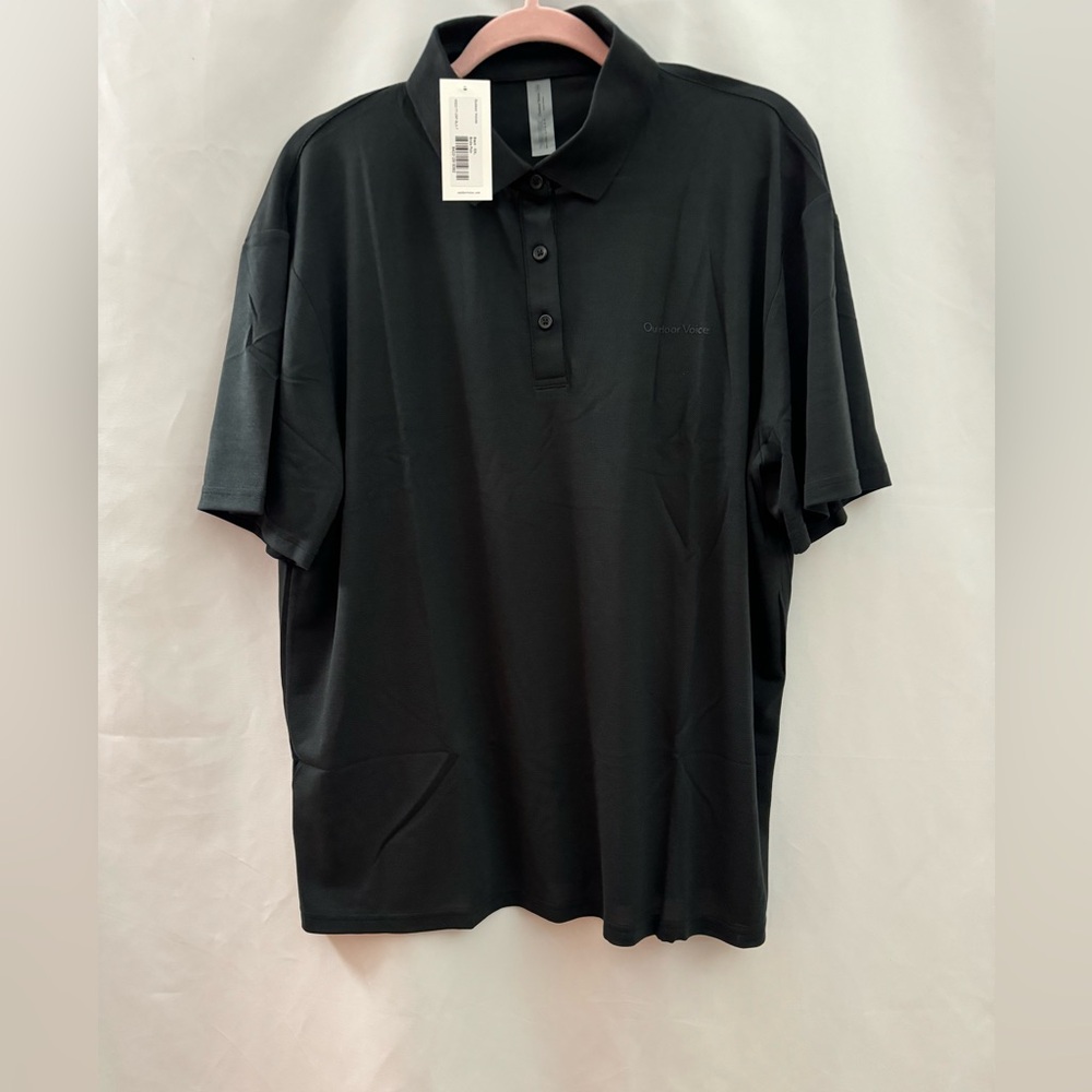 Outdoor Voices Charcoal Polo Blouse